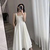 2024赫本风背心裙长款裙子法式白色吊带连衣裙女夏季质感高级