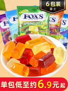 印尼进口foxs水果薄荷味水晶，硬糖罐装180g休闲办公儿童零食水果糖