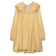 CHLOE' 女童淡黄色短袖连衣裙 C12839-509