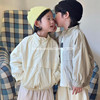 韩系童装儿童绣字母轻薄防晒夹克休闲春季男女童拉链外套洋气