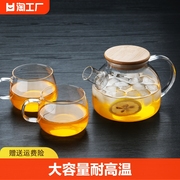 大容量冷水壶玻璃耐高温防爆凉水壶果汁凉杯茶壶家用瓶耐热凉水杯