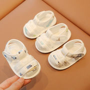 婴儿凉鞋男宝6到12个月婴幼儿凉鞋1岁宝宝鞋子软底布鞋步前鞋夏款