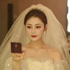 新娘头饰高级生日头冠，仙气超仙森系婚纱，2021年头纱套装