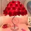 婚房水晶台灯卧室床头灯创意，婚庆婚房长明灯温馨玫瑰花结婚礼物