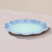 法国酷彩LE CREUSET创意花边盘炻瓷家用菜盘餐具平盘碟子花边盘