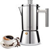 摩卡壶不锈钢手冲咖啡壶家用户外意式大容量，电煮咖啡机