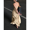 设计感高端气质吊带无袖连衣裙2024女夏季长裙质感高级感裙子