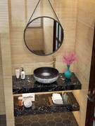新中式双层大理石浴室柜组合卫生间艺术台上脸盆创意洗手盆洗漱台