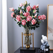 仿真花玫瑰装饰花假花绢花，客厅摆设桌面餐桌，花艺干花花束落地摆件