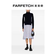 sacai女士层搭毛衣，羊毛衬衫裙，farfetch发发奇