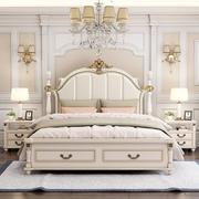 美式床双人床实木主卧婚床欧式轻奢公主床，现代简约床卧室成套家具