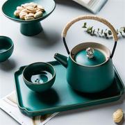 茶壶陶瓷单壶茶壶泡茶小茶壶陶瓷泡茶壶家用茶具花茶套装北欧泡茶
