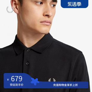 fredperry男士polo衫2024夏季休闲麦穗刺绣重磅短袖多彩t恤m6000