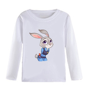 季兔子亲子装春秋t恤衣服儿童装 长袖动物城狐尼克兔朱迪 T恤