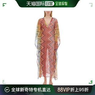 香港直邮missoni米，索尼女士missoni锯齿形，半透明v领长罩衫