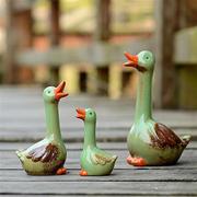 陶瓷三只鸭子动物摆件田园，风园艺花艺，阳台客厅装饰送礼可爱工艺品