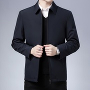轻型羽绒服男短款立领中年男装上衣轻薄款棉服秋冬季加厚外套夹克
