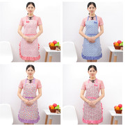 韩版时尚女款成人厨房棉布围裙 背心式罩衣茶餐厅工作服