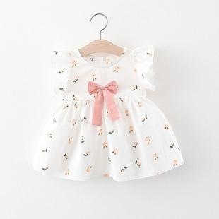 2022洋气女童连衣裙夏天儿童棉布小裙子0一1-2-3岁婴儿宝宝夏装潮