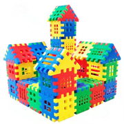 儿童房子积木男孩拼装益智玩具3-4-5-6周岁女孩拼插智力方块拼图