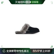 香港直邮ugg黑色羊毛，绒面拖鞋1106872bcgr