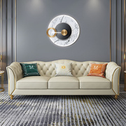 简约设计现代轻奢皮沙发北欧港式客厅高端奢华单双三人位组合沙发
