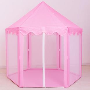 儿童帐篷男孩女孩六角网纱帐篷，宝宝室内游戏屋，公主城堡帐篷