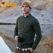jeep吉普户外休闲衣男女款，秋季圆领卫衣，防风时尚保暖长袖t恤