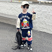 奥特曼的衣服男童春秋款套装，小男孩赛罗演出服，蜘蛛侠儿童战衣服装