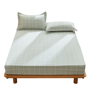 a类水洗棉全棉床笠单件，1.5米席梦思床垫保护套罩纯棉床罩防滑