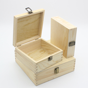 木盒子实木质上清漆正方形，桌面证件收纳盒定制首饰盒翻盖木盒