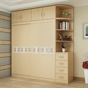 衣柜推拉门2门现代简约卧室家具，组装实木质，柜子整体移门衣橱定制