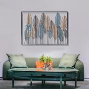 跨境简约铁艺挂饰时尚家装饰品沙发背景墙壁挂3D立体叶子挂件