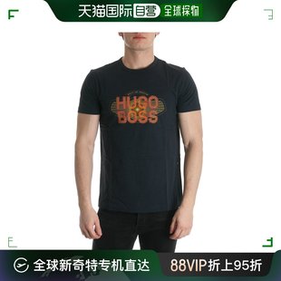 香港直邮hugoboss男士，深蓝色棉质t恤tee2-50282246-410
