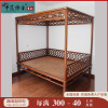 中式架子床上海明清古典家具老榆木拔步床时尚仿古家具实木双人床
