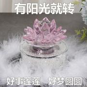 汽车香薰太阳能车载水晶，莲花女士高档车内装饰品，持久淡香摆件