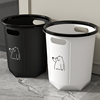 垃圾桶家用大容量轻奢厨房客厅，卫生间厕所卧室宿舍，无盖带压圈纸篓