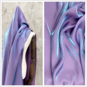 电光紫色 人鱼姬琉璃纯棉缎偏闪亮光泽金银丝布料 裙子衬衫面料