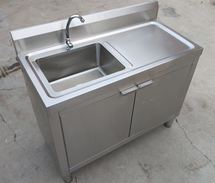 户外304不锈钢水池一体，柜水槽柜双槽厨房，洗菜盆洗碗池洗手消毒池
