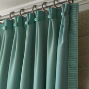 高温定型北欧简约风格现代抹茶绿高精密窗帘成品遮光卧室客厅