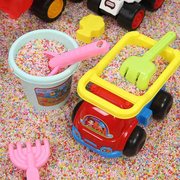 儿童玩具决明子沙池套装沙滩玩具沙子彩色石男女宝宝沙漏铲桶工具