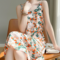 夏季吊带连衣裙女士沙滩，裙柿柿如意长裙，修身性感显瘦sl8006