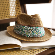 小野商 日本和纸手钩爵士帽帅气英伦礼帽男女春夏季轻薄遮阳草帽