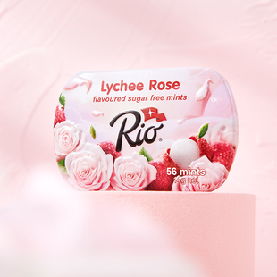 Rio春日接吻糖 荔枝玫瑰约会糖果高颜值清新口气口香高级亲嘴零食
