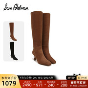 SAM EDELMAN冬季款正装黑色高筒细高跟长靴时装靴靴子女靴LEIGH