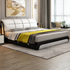 真皮床现代简约1.8主卧室2米储物高端大气轻奢婚床实木双人布艺床