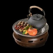 围炉煮茶烤火炉套装，陶土茶壶炭炉家用室内中式韩式户外烧烤炉碳烤