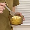 韩国ins复古浮雕甜品碗玻璃下午茶布丁冰淇淋碗糖水碗早餐麦片碗