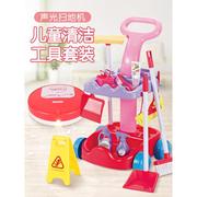 儿童扫把簸箕套装女孩3过家家扫地拖地宝宝打扫卫生清洁益智玩具2