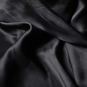 中国丝绸黑色纯真丝素绉缎布料，桑b蚕丝，重缎服装礼服丝绸连衣裙面
